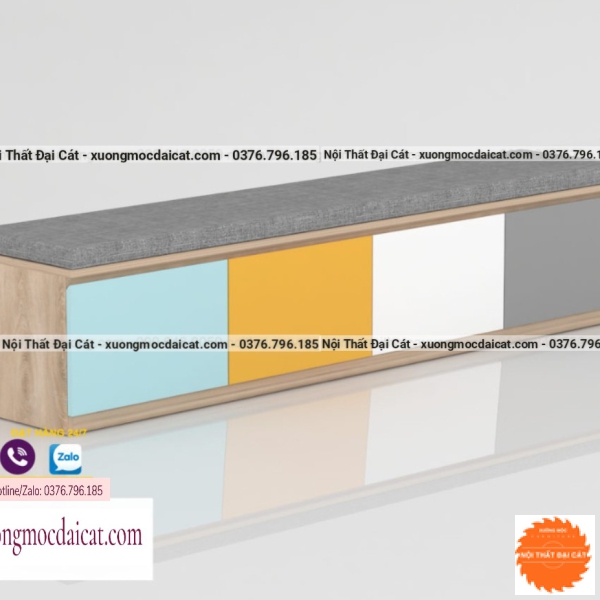 Băng ghế đọc sách cửa sổ 4 hộc kéo BG062
