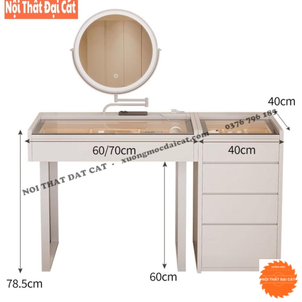 Bàn trang điểm gỗ cao cấp BTĐ139