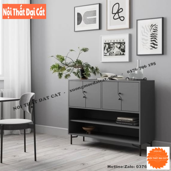 Tủ giày tone đen thiết kế tiện nghi TG207