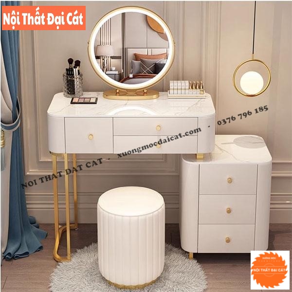 Bàn trang điểm gương tròn đẹp BTĐ118