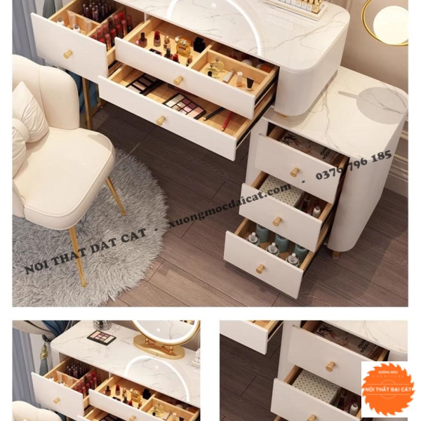 Bàn trang điểm gương tròn đẹp BTĐ118