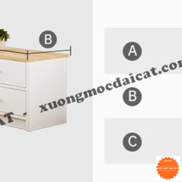 Kệ tivi nhiều ngăn phối 2 màu đẹp KTV390