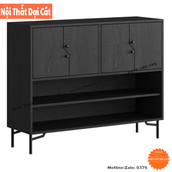 Tủ giày tone đen thiết kế tiện nghi TG207
