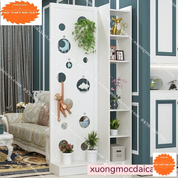 Vách ngăn gỗ thiết kế tối giản đẹp VN063