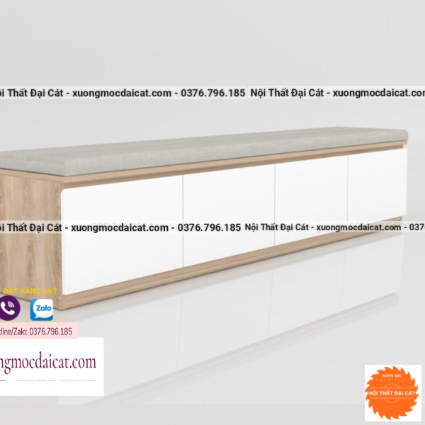 Băng ghế đọc sách cửa sổ 4 hộc kéo BG062