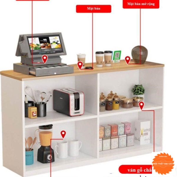 Quầy thu ngân gỗ mini cho shop QTN048