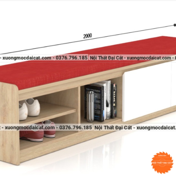 Băng ghế đọc sách gỗ đa năng BG063