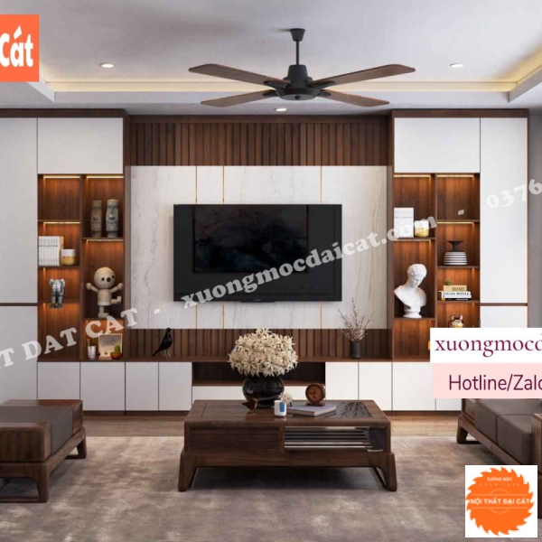 Vách ốp kệ tivi VO057