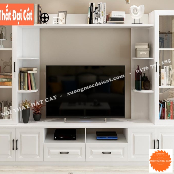 Kệ tivi kết hợp kệ tân cổ điển KKH082