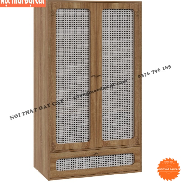 Tủ áo quần gỗ mây có hộc kéo TA440