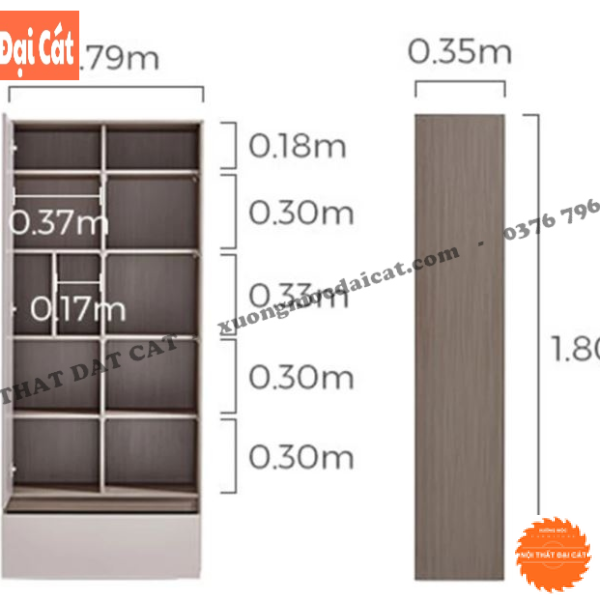 Tủ sách trang trí gia đình KS218