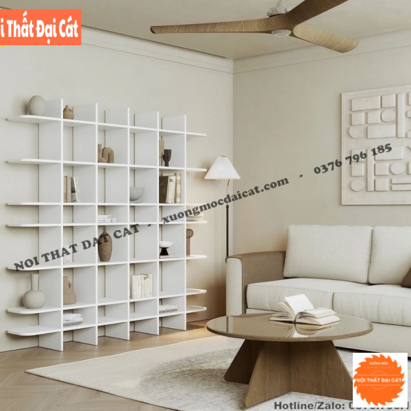Kệ gỗ trưng bày thiết kế đẹp KG026