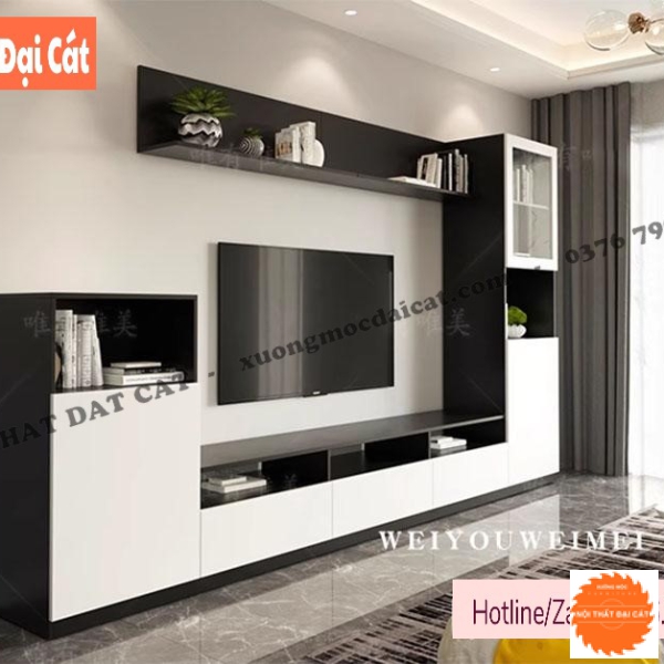 Kệ tivi tích hợp tủ trang trí hiện đại KKH109