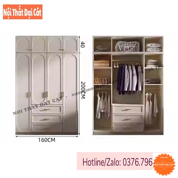 Tủ áo quần hàng thiết kế TA473