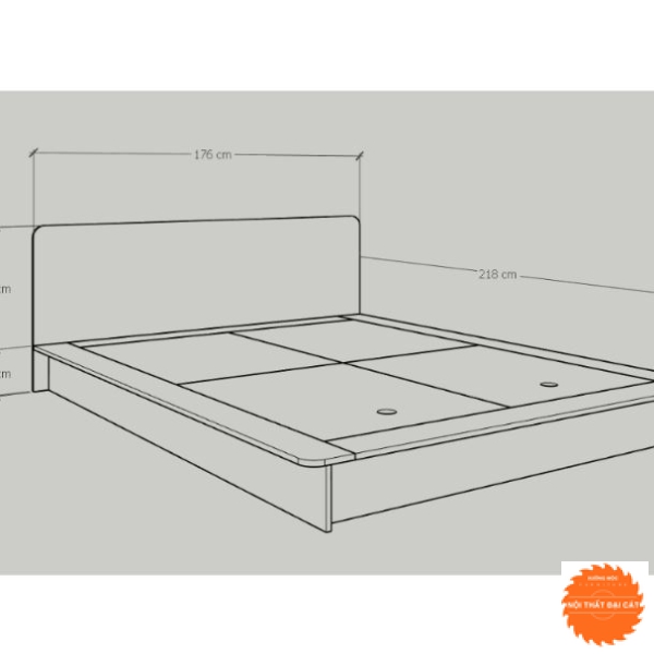 Giường ngủ bệt hiện đại G116