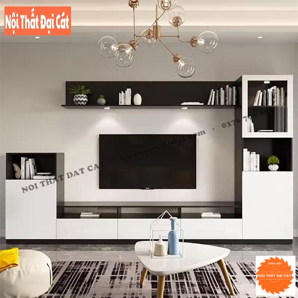 Kệ tivi tích hợp tủ trang trí hiện đại KKH109
