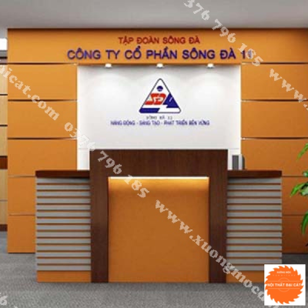 Vách logo cho quầy lễ tân MS0025