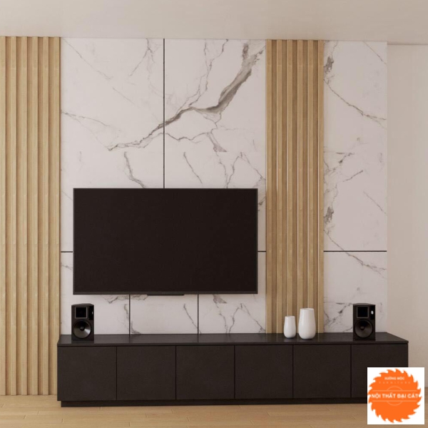 Kệ tivi tone đen thiết kế đơn giản KTV211