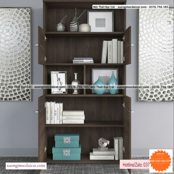 Tủ sách hiện đại tích hợp nhiều ngăn KS245