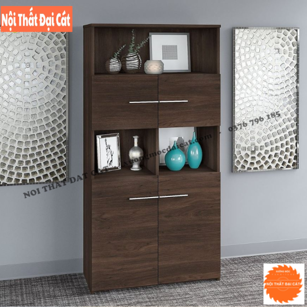 Tủ sách hiện đại tích hợp nhiều ngăn KS245