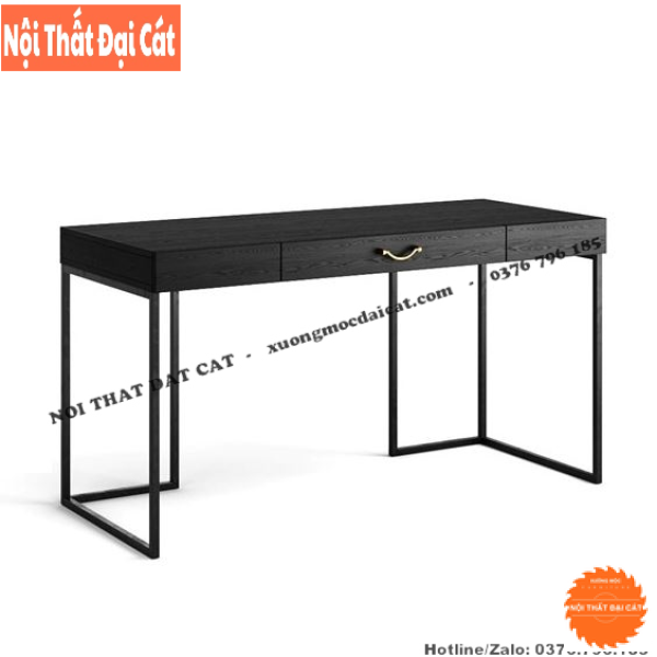 Bàn làm việc mặt gỗ chân sắt BLV131