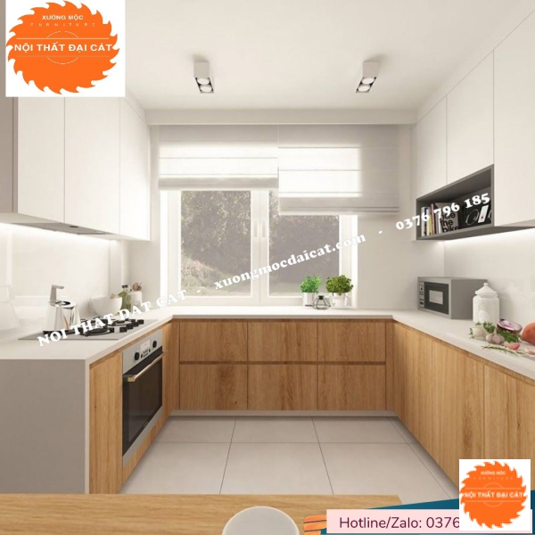 Tủ bếp thiết kế chữ U MS0036 