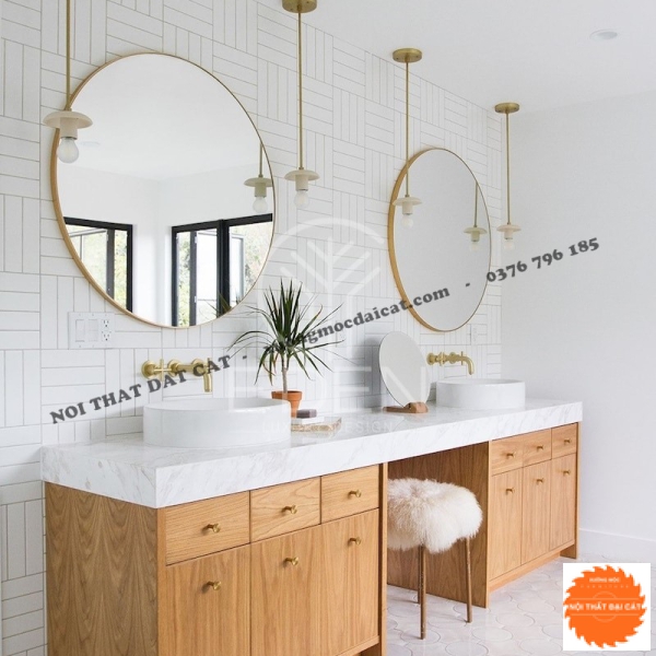 Tủ phòng tắm thiết kế dưới lavabo rửa mặt TPT028