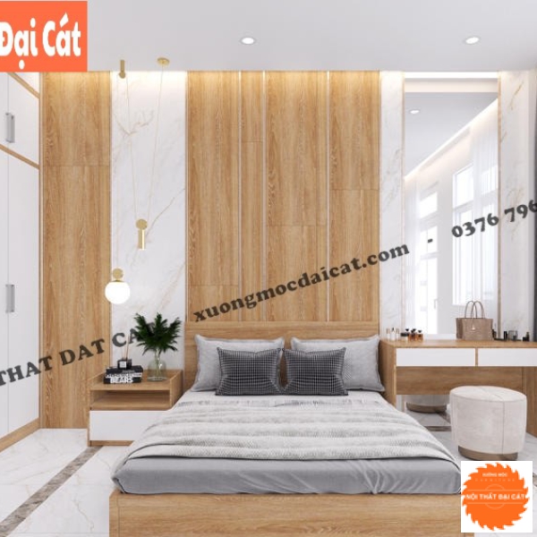 Vách ốp đầu giường gỗ VOĐG031