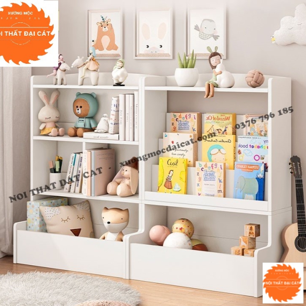 Kệ gỗ để đồ chơi - để sách cho bé KĐC033