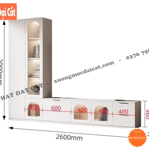 Tủ kệ tivi bằng gỗ sang trọng KKH084