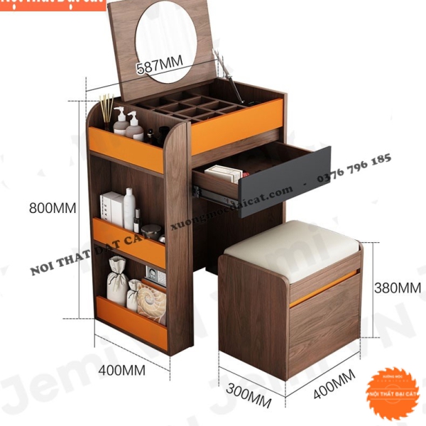 Bàn trang điểm nhỏ gọn cho phòng ngủ BTĐ110