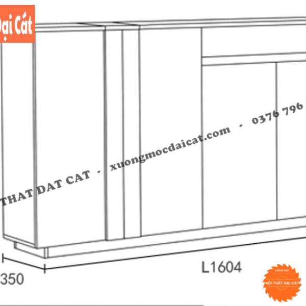 Tủ giày hiện đại gỗ MDF TG212