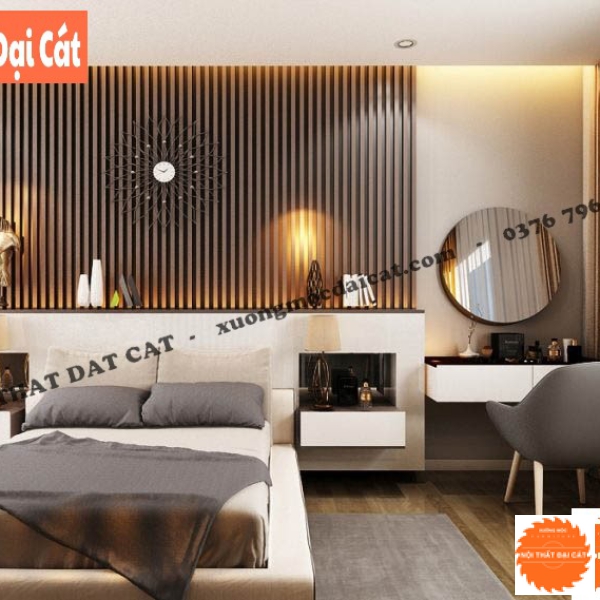 Vách ốp đầu giường kiểu dáng đẹp mắt VOĐG034