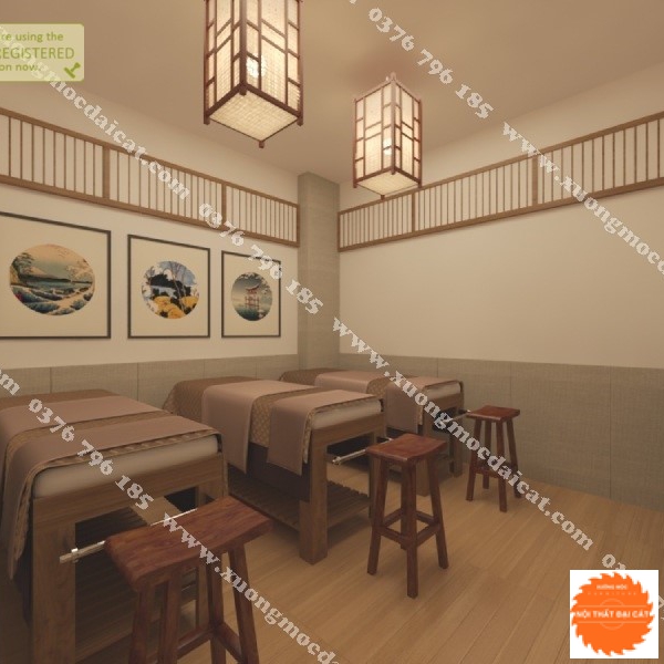 Mẫu thiết kế nội thất Spa - Thẩm mỹ viện phong cách Nhật MS005