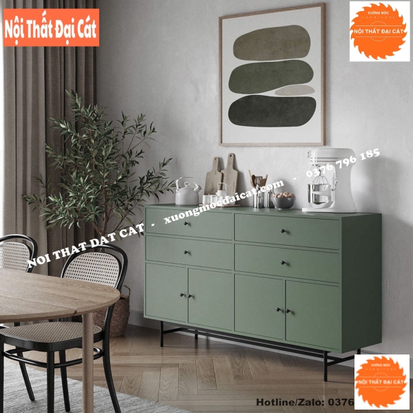 Tủ commost lưu trữ đồ tone xanh lá TC053