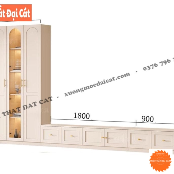 Kệ tủ tivi mang phong cách hiện đại KKH086