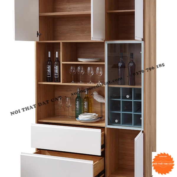 Tủ rượu gỗ MDF hiện đại cho phòng khách TR026