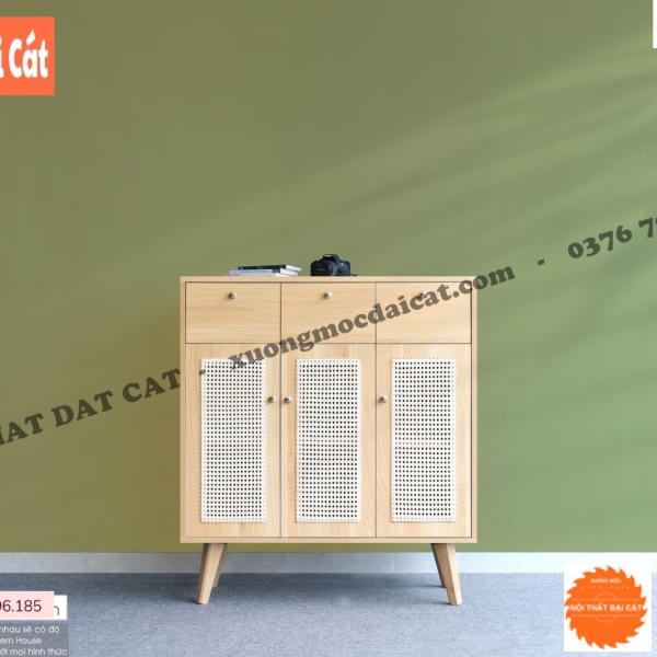 Tủ gỗ mây nhỏ đẹp TGM025