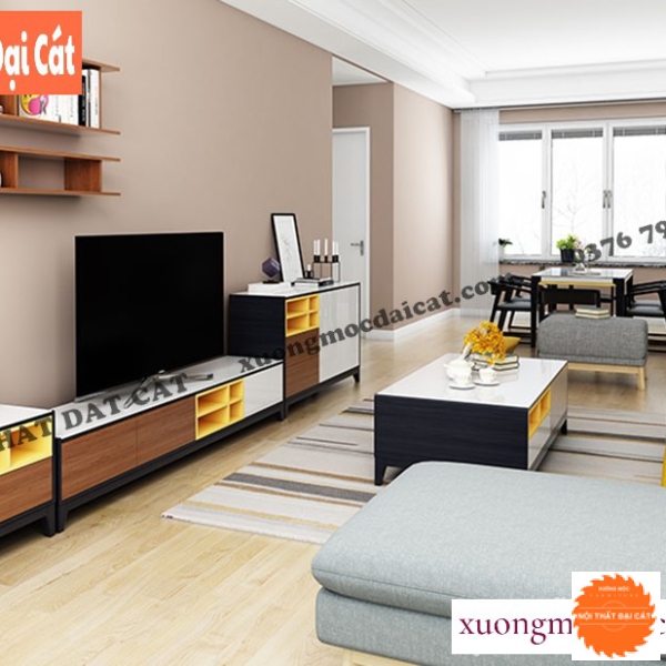 Kệ tivi phòng khách bằng gỗ MDF KTV397