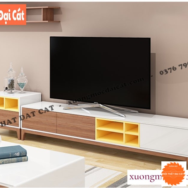 Kệ tivi phòng khách bằng gỗ MDF KTV397