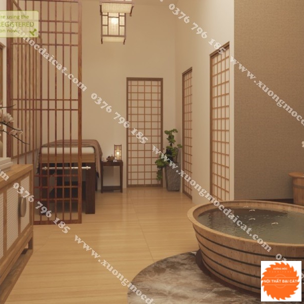 Mẫu thiết kế nội thất Spa - Thẩm mỹ viện phong cách Nhật MS005