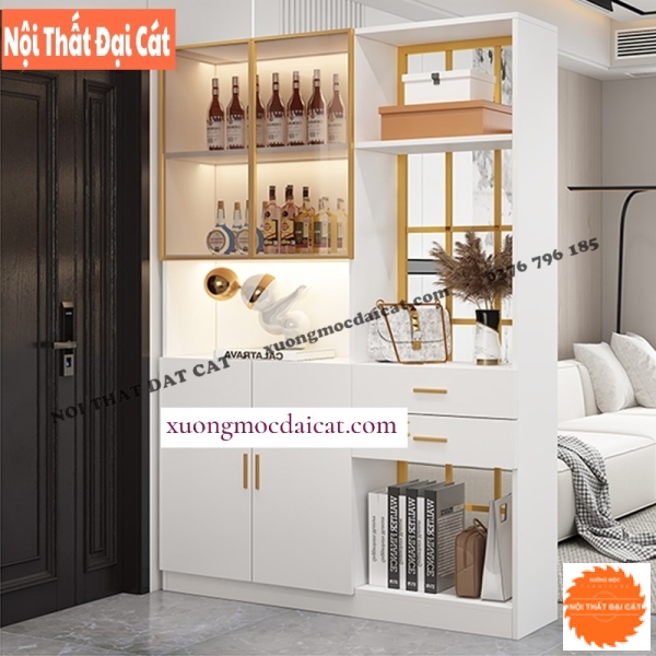 Tủ rượu kết hợp trang trí phòng khách TR060