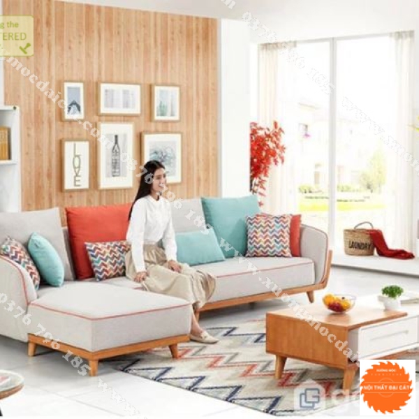 Ghế sofa phòng khách khung gỗ hiện đại 