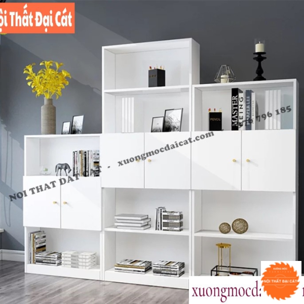 Kệ sách màu xám chì đẹp KS167