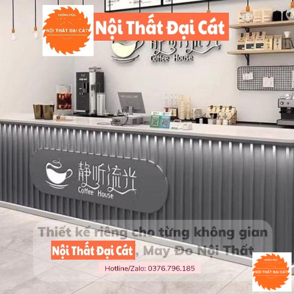 Quầy bar bằng gỗ hình chữ L đẹp QB021