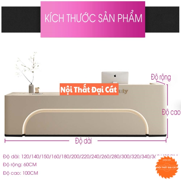 Quầy lễ tân phong cách hiện đại QLT051