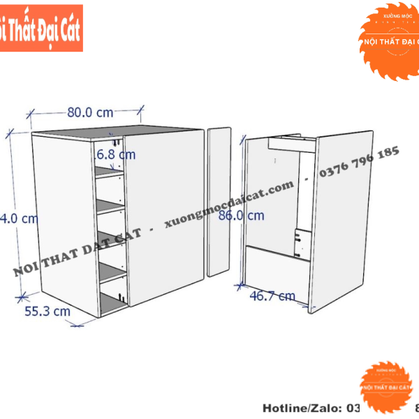 Tủ áo quần cho bé thiết kế đẹp TTE067