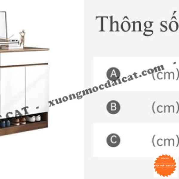 Tủ giày gỗ thiết kế hiện đại TG216