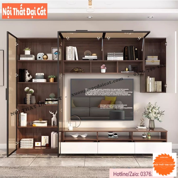 Tủ kệ tivi phòng khách sang trọng KKH089
