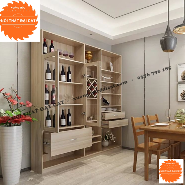 Tủ để rượu kết hợp trang trí TR001
